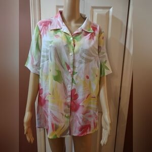 Alia women's plus size 16w button up shirt top blouse